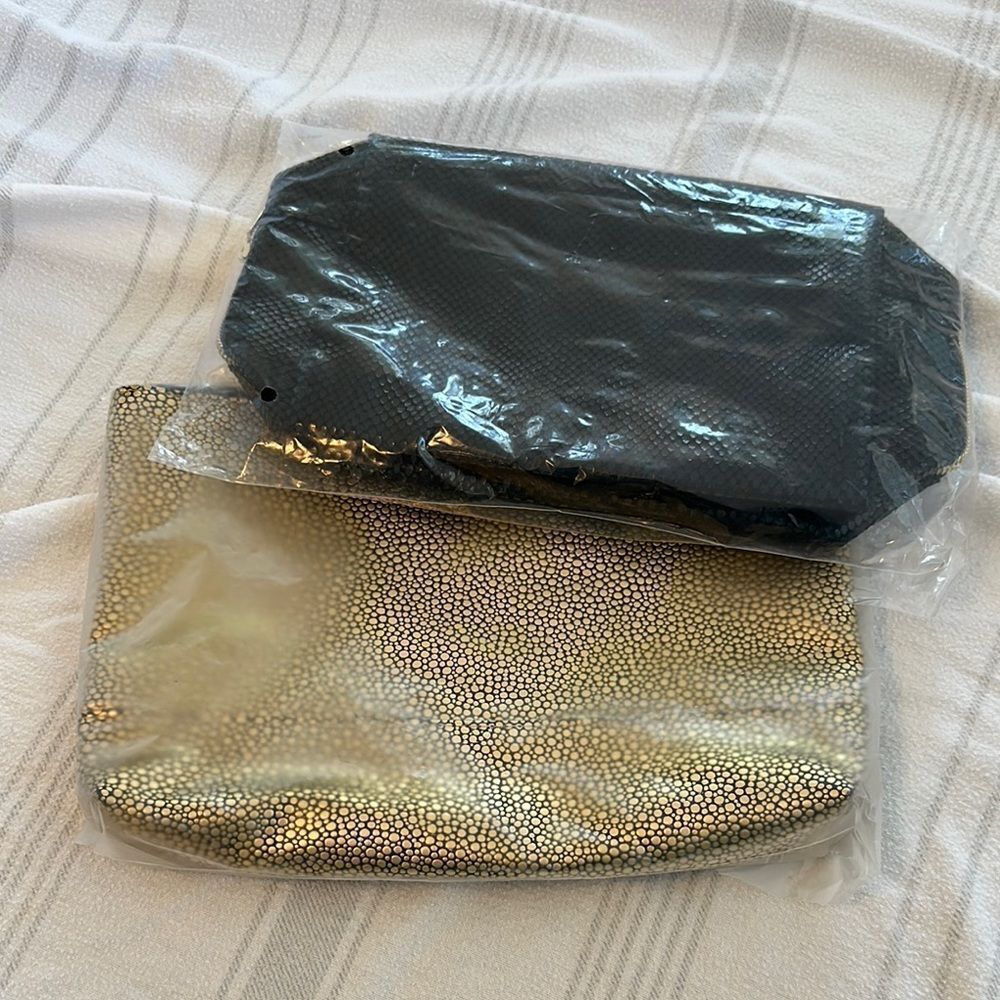 Lot of 2 NEW Tarte Zip Up Cosmetic Bags